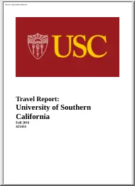 USC Travel Report
