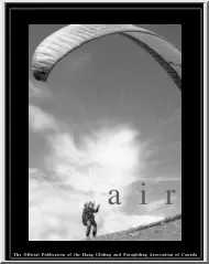 The Official Publication of the Hang Gliding and Paragliding Association of Canada