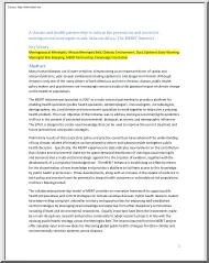 A Climate and Health Partnership to Inform The Prevention and Control of Meningoccocal Meningitis in Sub Saharan Africa, The MERIT Initiative