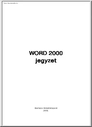 Barhács - Word 2000 jegyzet