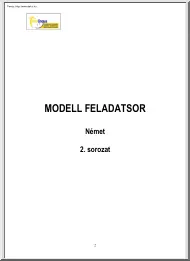 Államilag akkreditált egyházi szaknyelvi nyelvizsgaközpont, Német modell feladatsor