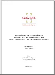 Balogh Emőke - Antioxidáns kapacitás