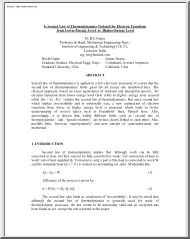 Dr. R. C. Gupta - Is Second Law of Thermodynamics Violated for Electron Transition from Lower Energy Level to Higher Energy Level