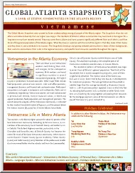 Global Atlanta Snapshots, A Look at Ethnic Communities in the Atlanta Region