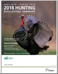 2018 Hunting Regulations Summary