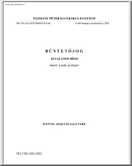 Büntetőjog II, Általános rész