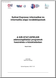 Buzál Csaba - A KIR-STAT, KIFIR, KIR