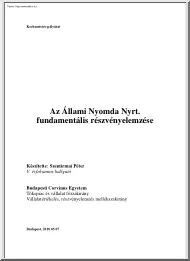 Szentirmai Péter - Az Állami Nyomda Nyrt. fundamentális elemzése