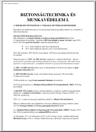 Biztonságtechnika és munkavédelem I.