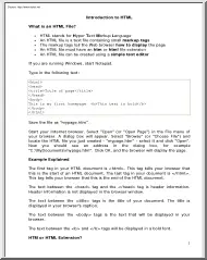 Introduction to HTML