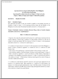 Agreement between Japan and the Republic of the Philippines for an Economic Partnership