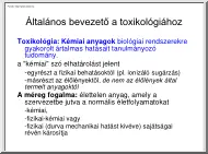 Általános bevezető a toxikológiához