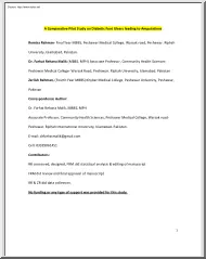 A Comparative Pilot Study on Diabetic Foot Ulcers Leading to Amputations