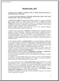 Filozófia tételek, 2007