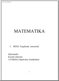Kozma Jánosné - Matematika fogalmak