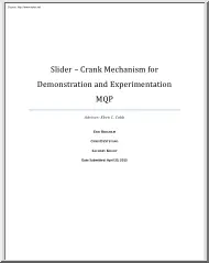 Brigham-Destefano-Killoy - Slider, Crank Mechanism for Demonstration and Experimentation