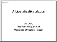 A biostatisztika alapjai