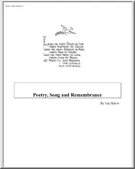 Jan Slakov - Poetry, Song and Remembrance