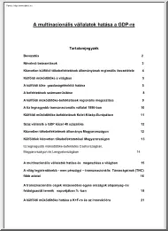 A multinacionális vállalatok hatása a GDP-re