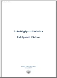 SZTE Számítógép architektúra