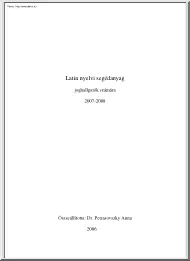 Dr. Petrasovszky Anna - Latin nyelvi