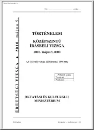 Történelem középszintű írásbeli