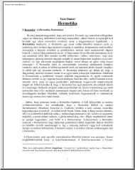 Tarr Dániel - Hermetika