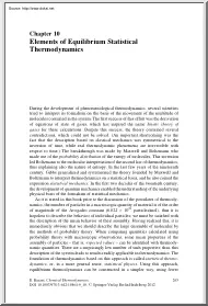 Elements of Equilibrium Statistical