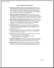 Tips for Writing Winning Resumes