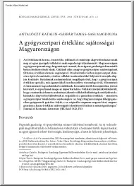 A gyógyszeripari értéklánc sajátosságai Magyarországon