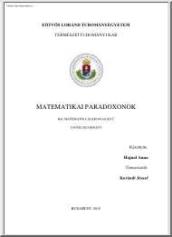 Hajnal Anna - Matematikai paradoxonok