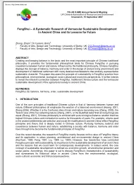 Zhong-Ceranic - FengShui, A Systematic Research of Vernacular Sustainable Development in Ancient China and its Lessons for Future