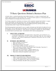 75 Basic Questions Behind a Business Plan