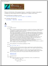 Dictionary of Programming Languages