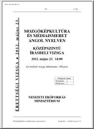 Mozgóképkultúra és médiaismeret