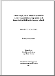Kerekes Zsuzsanna - A szorongás mint