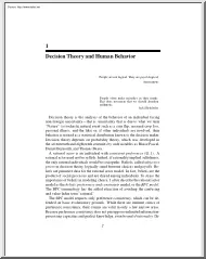 About Decision Theory and Human Behavior