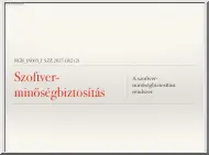 A szoftverminőségbiztosítási rendszer