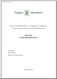 Ana Zadnik - The Cases of Airbnb and Uber, The Challenges the Collaborative Economy Business Models Pose for EU Competition Law