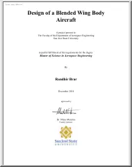 Randhir Brar - Design of a Blended Wing Body Aircraft