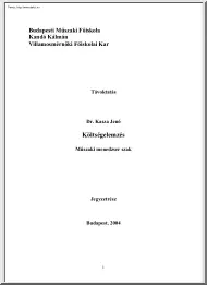 Dr. Kasza Jenő - Költségelemzés