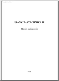 Irányítástechnika II, lineáris szabályozások