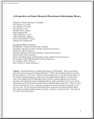 A Perspective on Future Research Directions in Information Theory