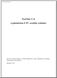 Dr Osztovits Szabolcs - Nyelvtan 1-4