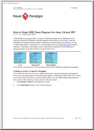 How to Draw ONE Class Diagram for Java, C and VB