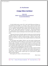 Dr. Paul Brunton - A jóga titkos