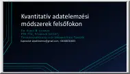 Dr. Alpek B. Levente - Kvantitatív