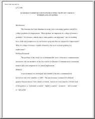 Business communication instructors view of various workplace qualities