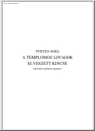 Steven Sora - A templomos lovagok