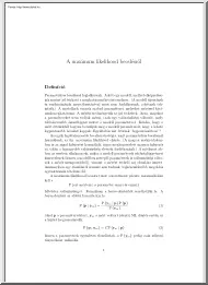 A maximum likelihood becslésről
